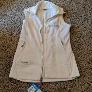 NWT White Columbia Fleece Vest Size M